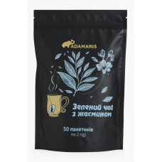 Чай Adamaris "Зелений з жасмином" 50 пакетиків
