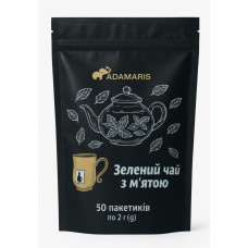Чай Adamaris "Зелений з м'ятою" 50 пакетиків