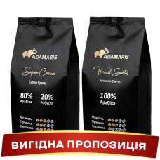 Зернова кава Adamaris Super Crema + Brazil Santos