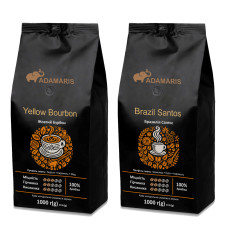 Зерновой кофе Adamaris Yellow Burbon + Brazil Santos