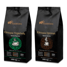 Зерновой кофе Adamaris Ethiopia Yirgacheffe + Ethiopia Djimmah