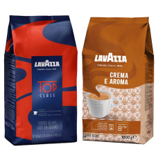 АКЦИЯ! Зерновой кофе Lavazza Top Class 1 кг + Lavazza Crema e Aroma 1 кг