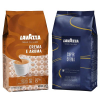 АКЦИЯ! Зерновой кофе Lavazza Super Crema + Lavazza Crema e Aroma