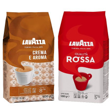 АКЦИЯ! Зерновой кофе Lavazza Rossa Qualita + Lavazza Crema e Aroma