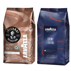 АКЦИЯ! Зерновой кофе Lavazza Crema e Aroma (Blue) + Lavazza ?Tierra! Selection