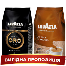 АКЦІЯ! Зернова кава Lavazza Qualita ORO Mountain Grown + Lavazza Crema e Aroma