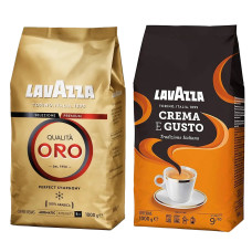 Акція! Зернова кава Lavazza CREMA E GUSTO Tradizione + Lavazza ORO (золота)