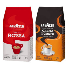 Акція! Зернова кава Lavazza CREMA E GUSTO Tradizione + Lavazza Quality ROSSA