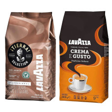 Акція! Зернова кава Lavazza CREMA E GUSTO Tradizione + Lavazza Tierra Selection