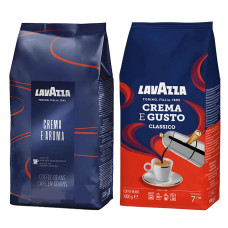 Акція! Зернова кава Lavazza CREMA E GUSTO Classico + Lavazza Crema e Aroma у новій пачці