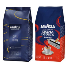 Акція! Зернова кава Lavazza CREMA E GUSTO Classico + Lavazza Super Crema 